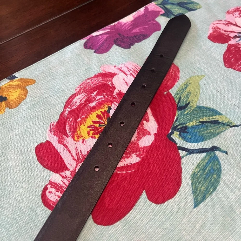 Tommy Hilfiger Boys Brown/Black Reversible Leather Belt with Silver Buckle
